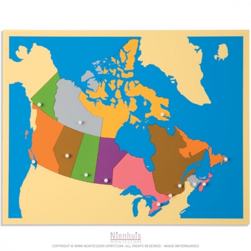 Carte puzzle du Canada