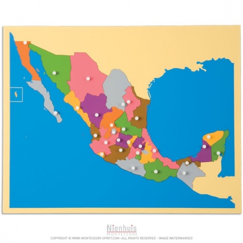 Carte puzzle du Mexique