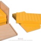 Five Yellow Prisms In Wooden Box