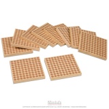 Wooden Square Of 100: Set Of 10
