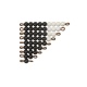 Black And White Bead Stairs: Individual Beads Nylon: 1 Set