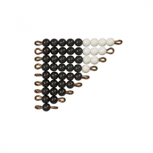 Set de perles noires et blanches indiv. nylon X1