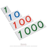 Plastic Number Cards: Large, 1-1000