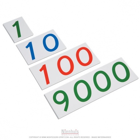 Plastic Number Cards: Large, 1-9000
