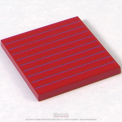 Tablette rouge matériel hiérarchique 5x5x0,5