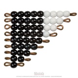 Set de perles noires et blanches indiv. verre X1