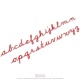Alphabet mobile moyen : version cursif USA - rouge