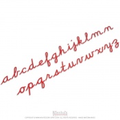Alphabet mobile moyen : version cursif USA - rouge
