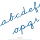 Alphabet mobile moyen : version cursif USA - bleu