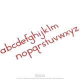 Medium Movable Alphabet: International Print - Red