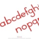 Bewegliches Alphabet, mittel, Druckschrift - rot