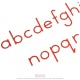 Petit alphabet mobile : script international - rouge