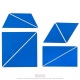 Satz Konstruktive Dreiecke Blau