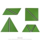 Satz Konstruktive Dreiecke Grün