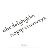Petit alphabet mobile : script international - noir