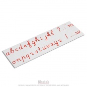 Alphabet imprimé : version cursif international - rouge