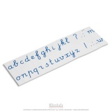 Alphabet imprimé : version cursif international - bleu