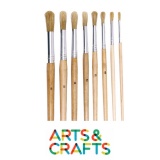 Long handled lyons paint brushes no. 4, round, box of 12 brushes