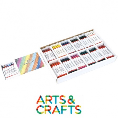 Wax crayons, box of 12 assorted colours