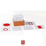 Cartes des formes de géométrie blanches et rouges (sans la boite)