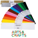 Floriade crepe paper, size 50 x 250 cm, box of 10 x 10 assorted colours