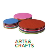 Pack 480 feuilles rondes - papier craft 60 gr - 12 couleurs assorties