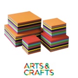 Craft paper, 120 gsm, 12 assorted colours, square, 10 x 10 cm