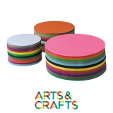 Craft paper, 120 gsm, 12 assorted colours, round, ø 16 cm