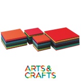 Craft paper, 140 gsm, 12 assorted colours, 16 x 16 cm