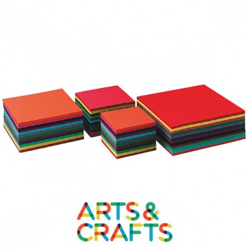 Pack 240 feuilles carrées - papier craft 140 gr - 12 couleurs assorties