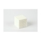Connected Nylon Bead Cube Of 7: White