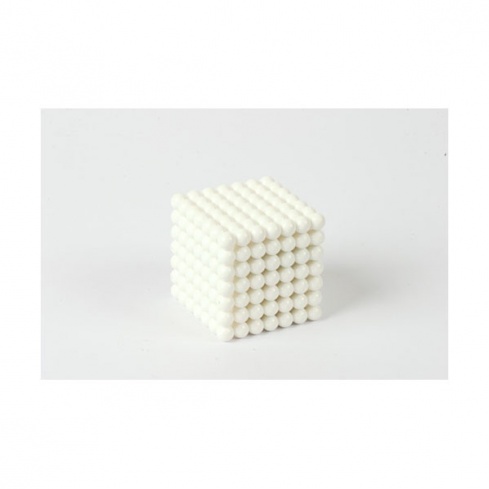 Cube de 7 en perles connectées nylon blanc