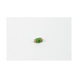 Cube de 2 en perles de verre individuelles : vert