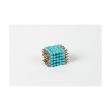 Cube de 5 en perles de verre individuelles : bleu clair