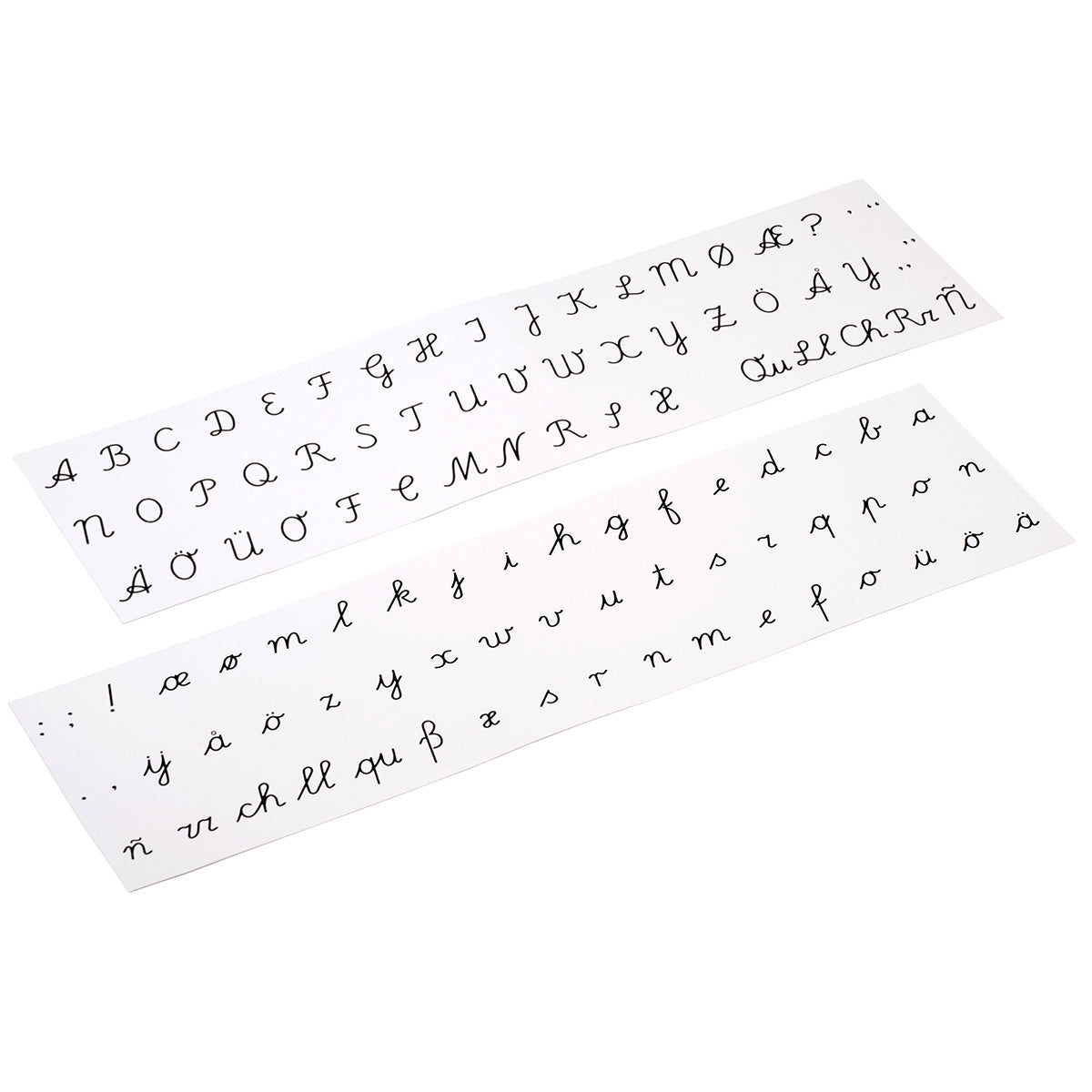 Alphabet imprimé cursif USA - Noir