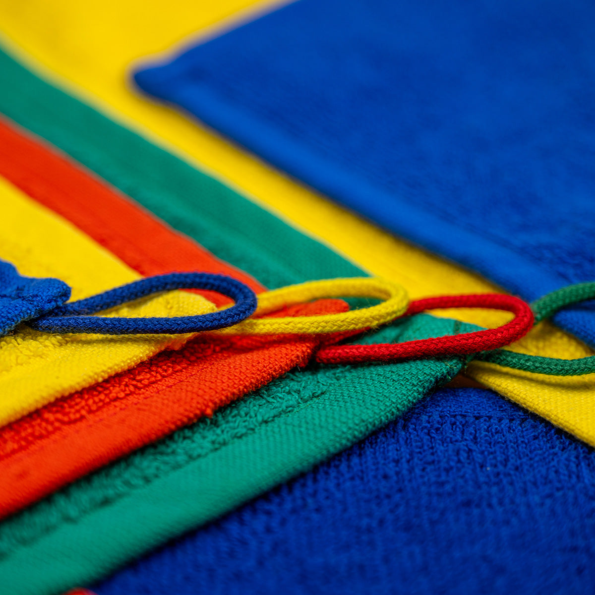 Lot 4 petites serviettes à main vertes