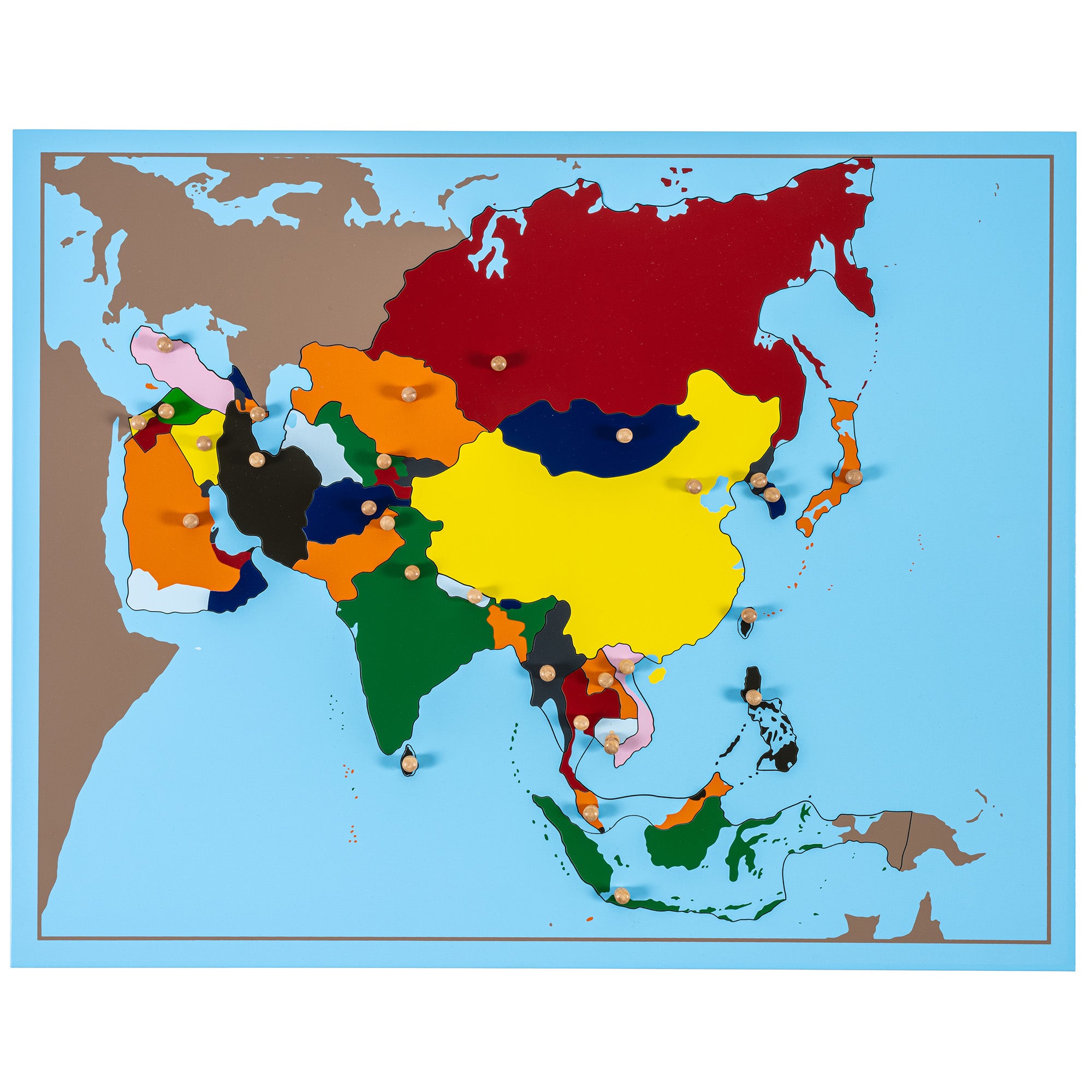Carte puzzle de l'Asie