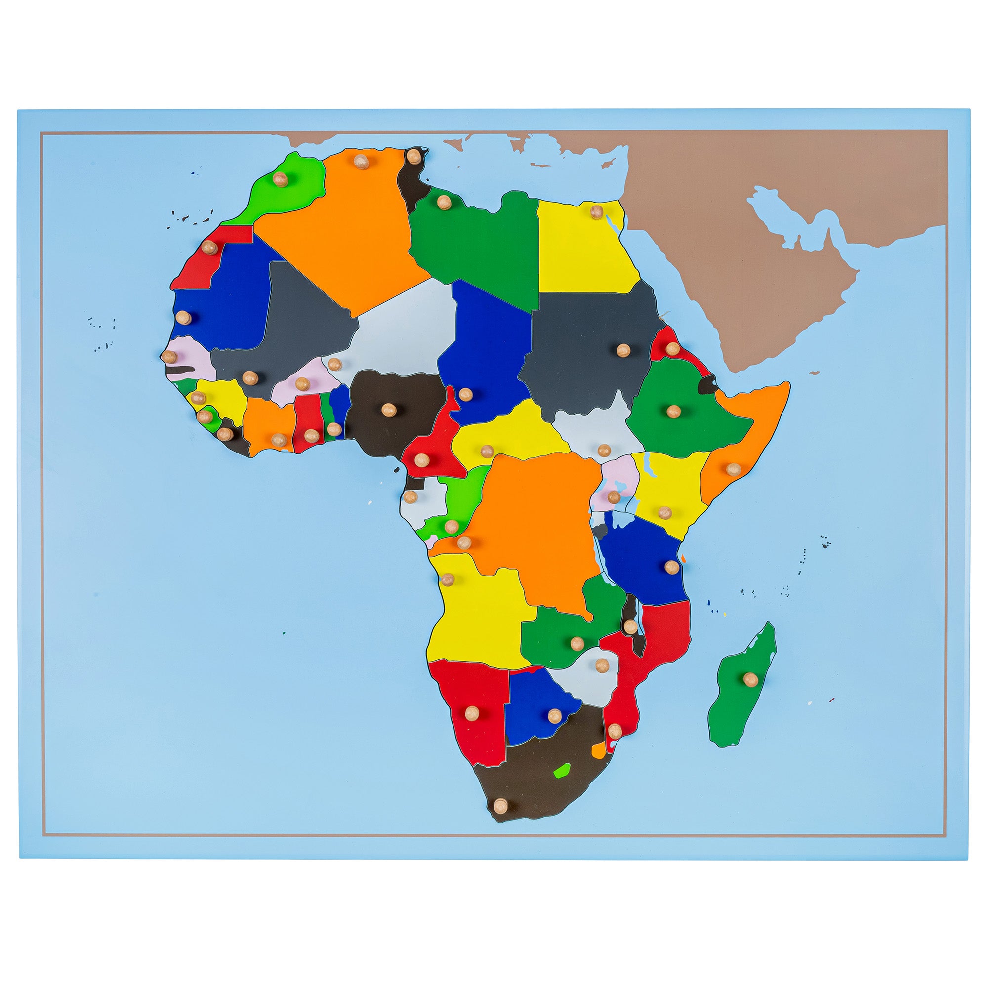 Carte puzzle de l'Afrique