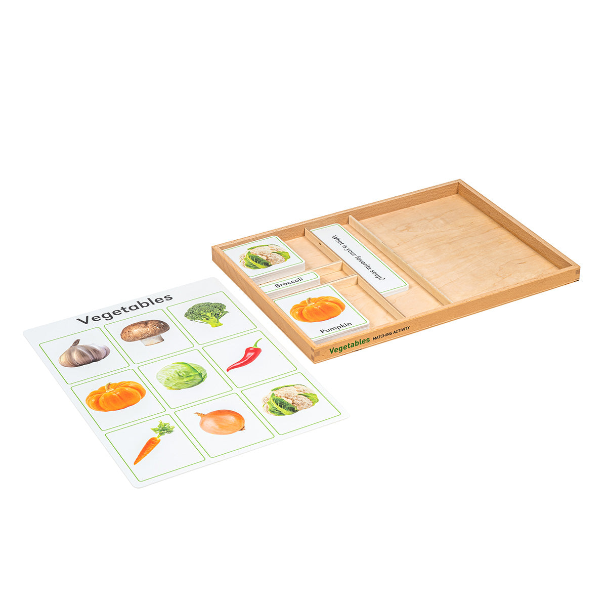 Jeu d'association : Légumes (anglais)