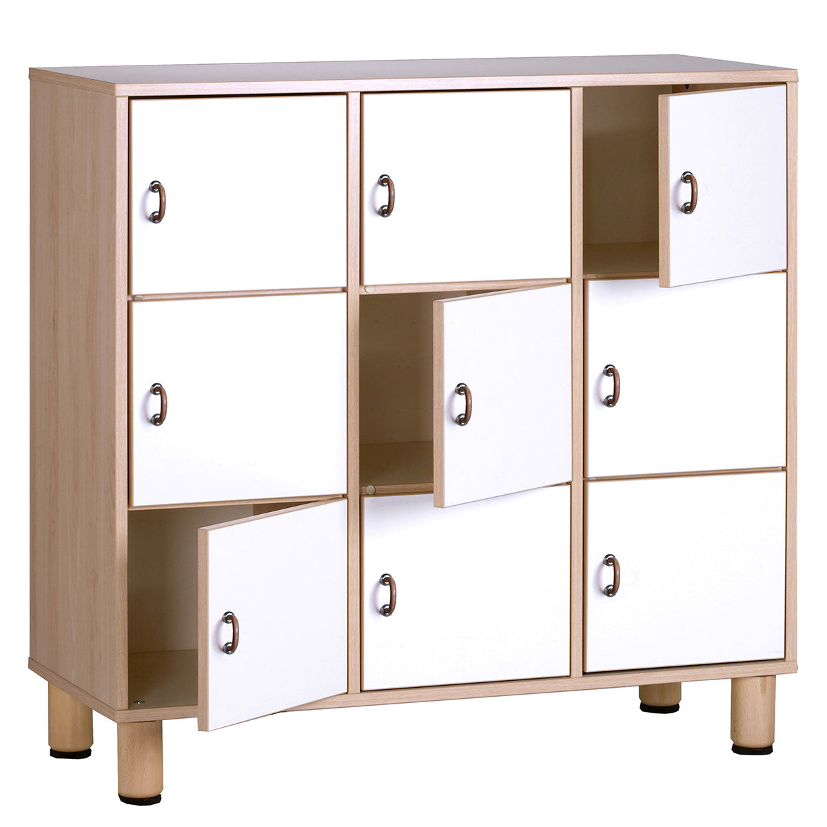 Etagère à 9 casiers avec portes