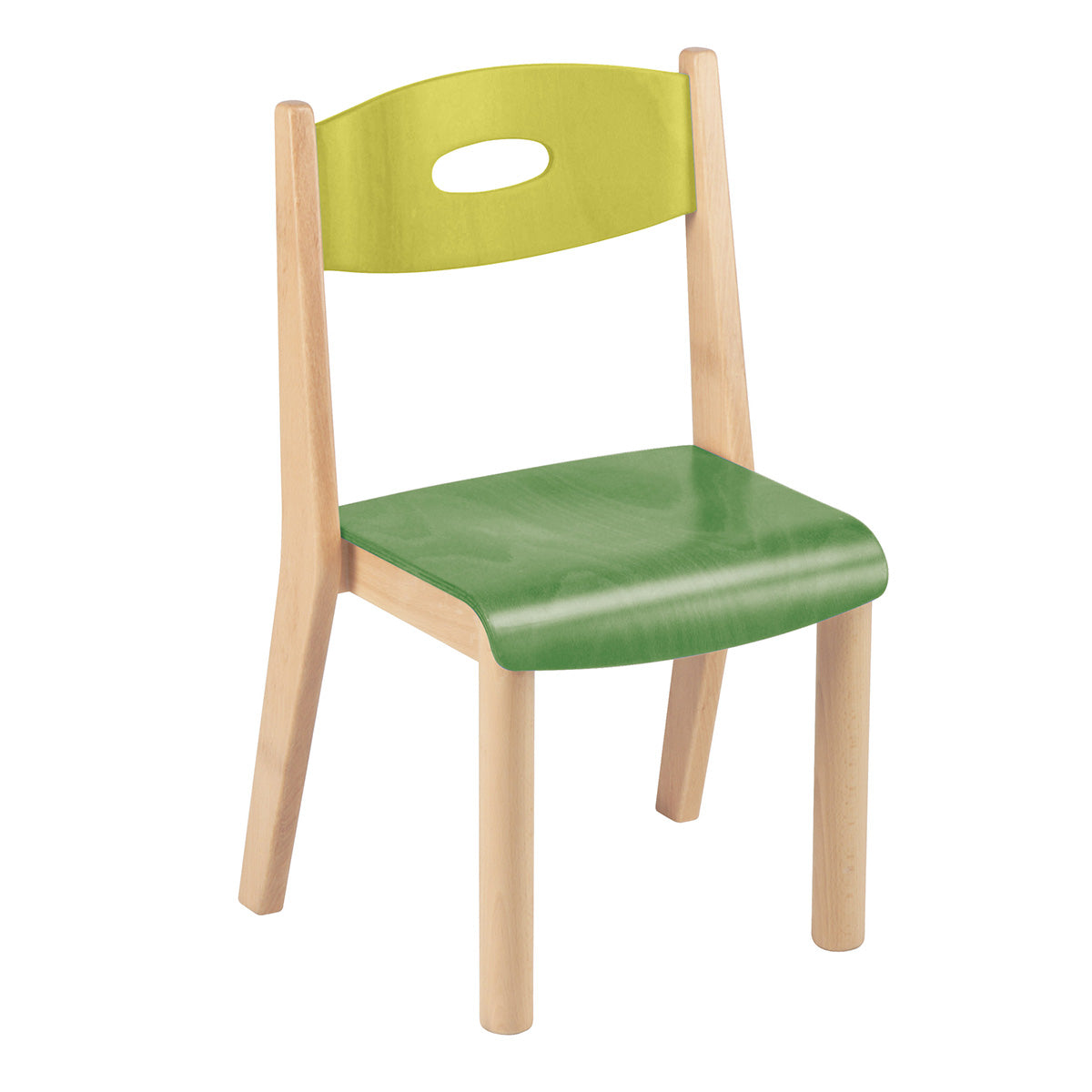 Chaise empilable verte hauteur assise 32 cm