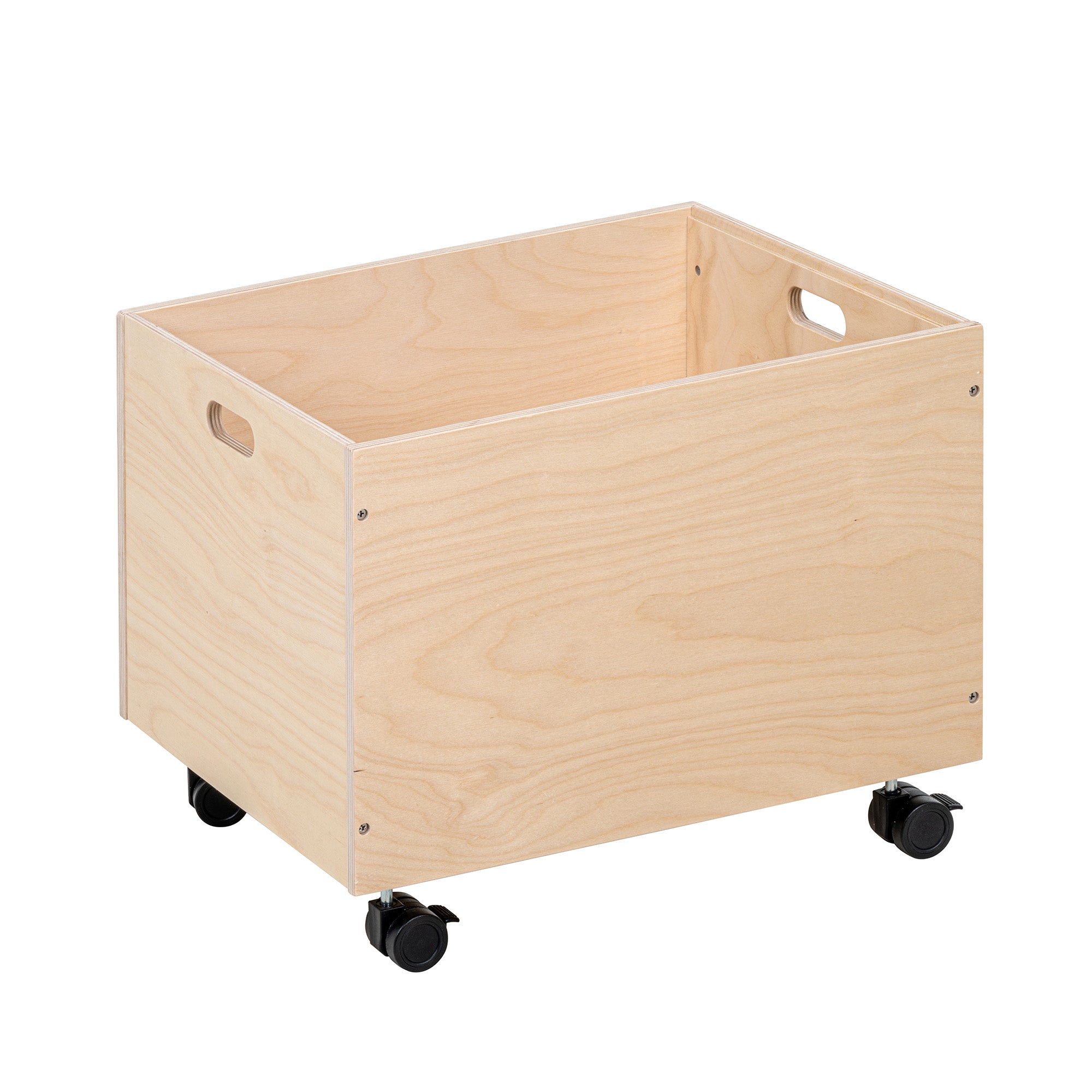 Grand coffre de rangement empilable à roulettes