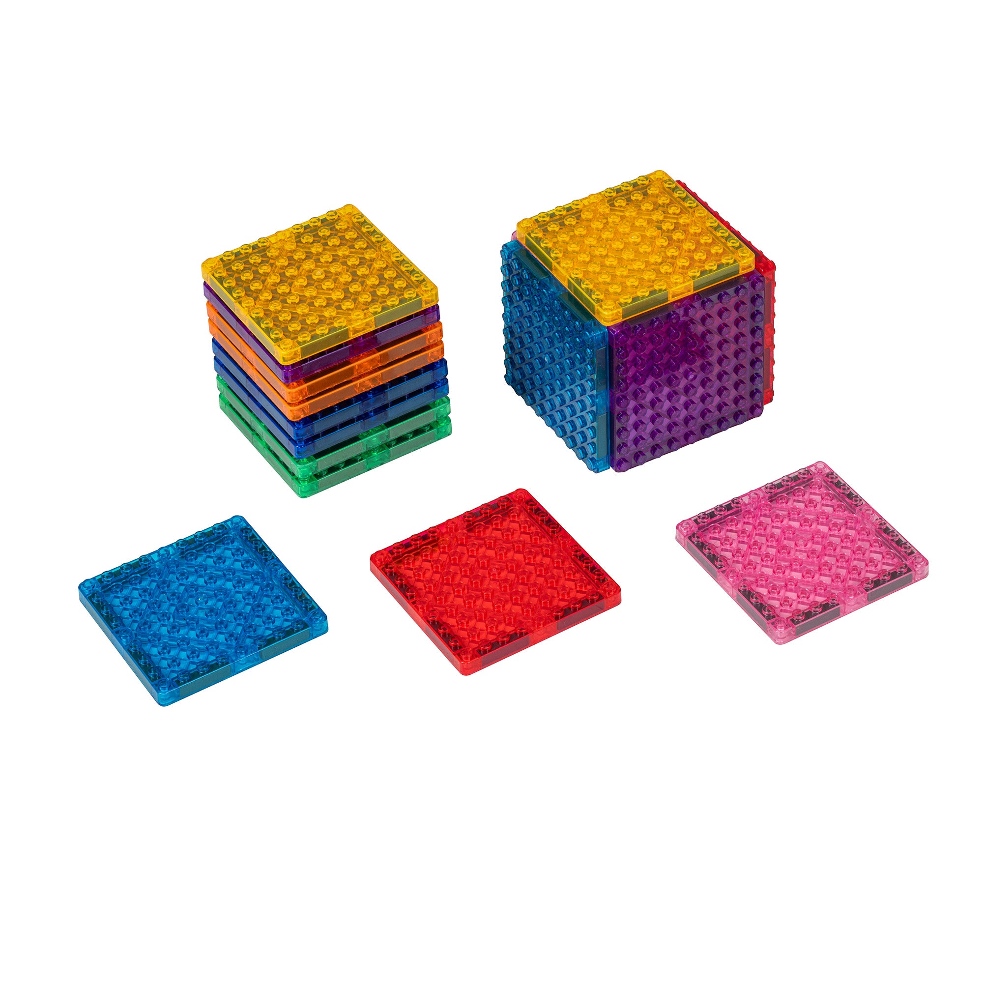 MagGenius - Blocs de construction magnétiques carrés x16