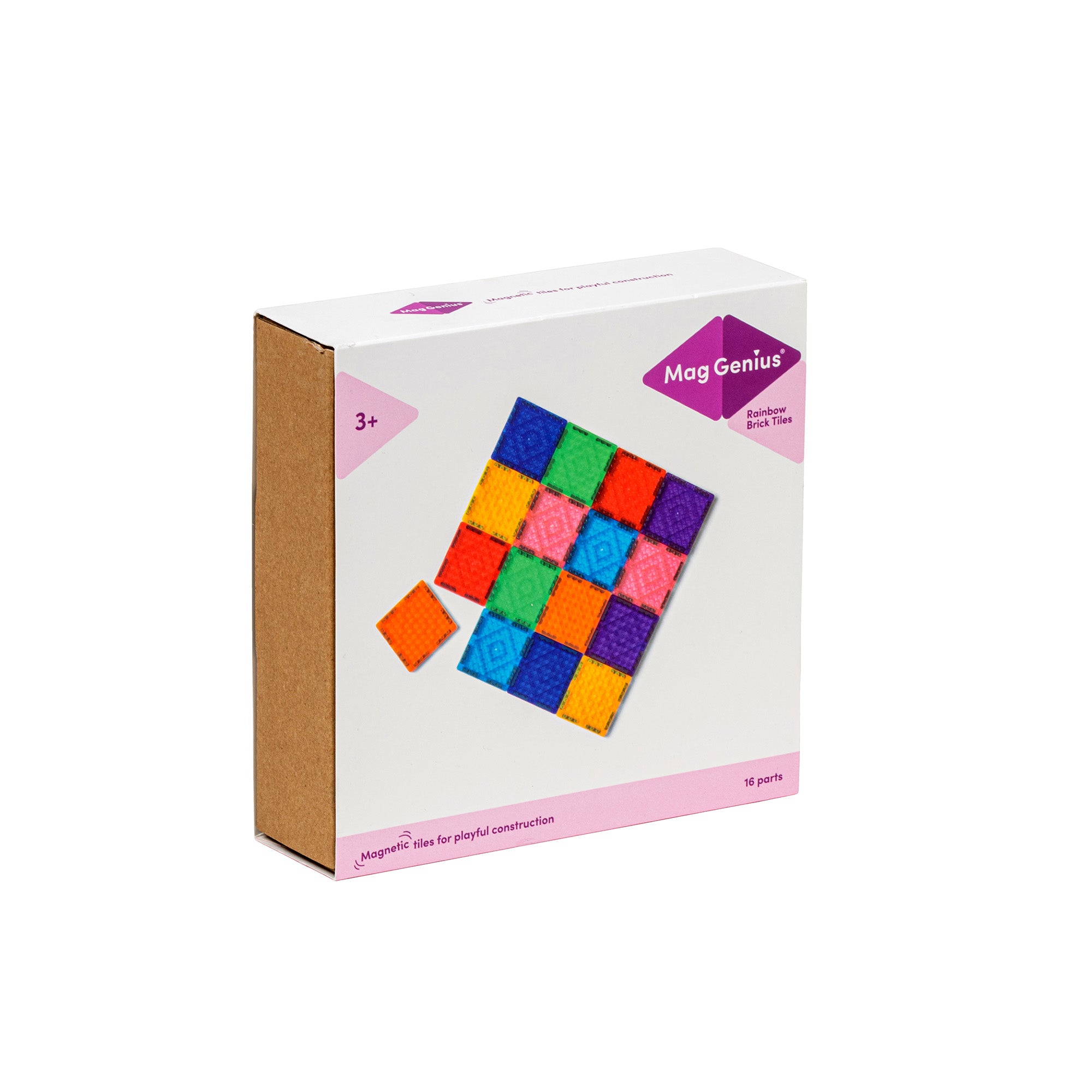 MagGenius - Blocs de construction magnétiques carrés x16