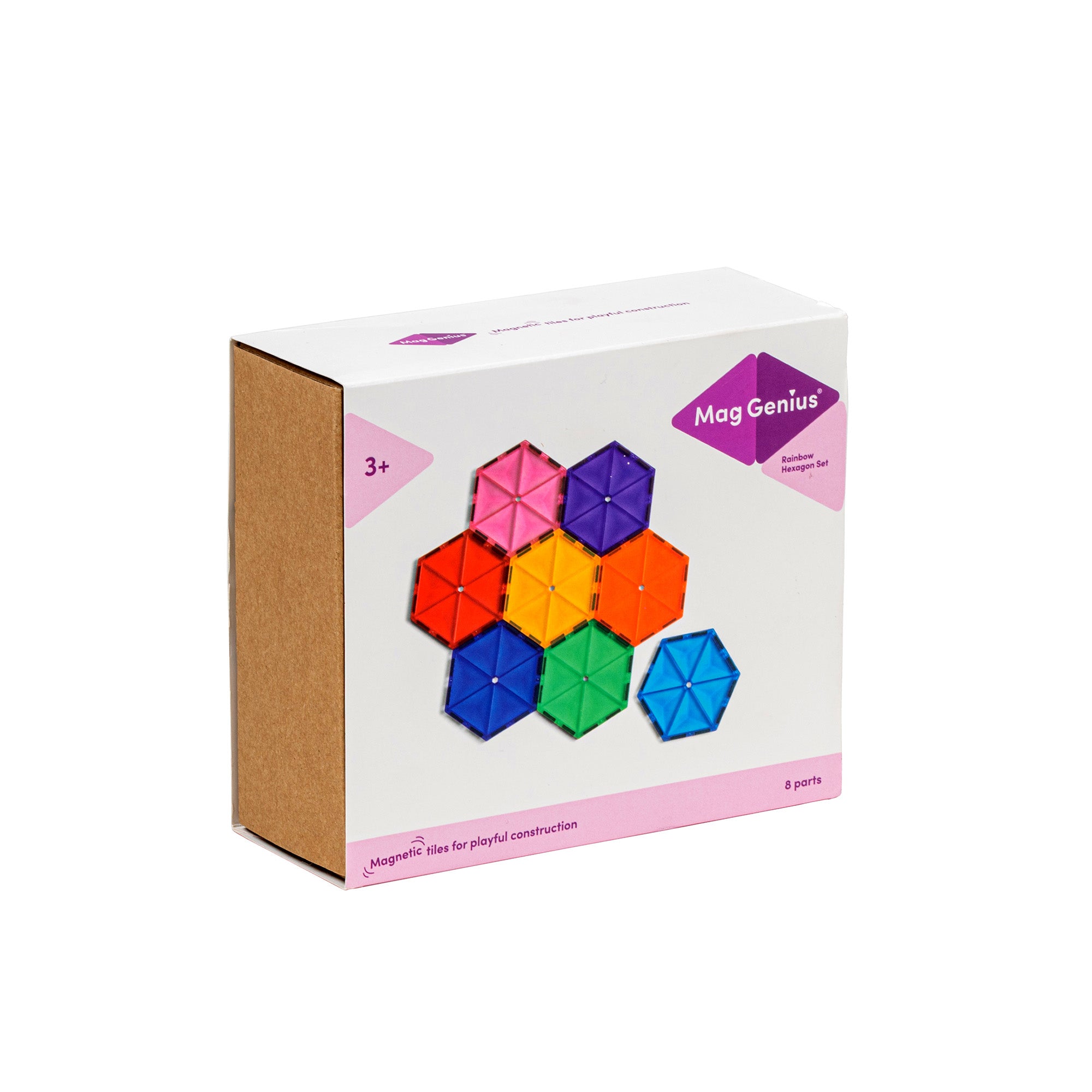 MagGenius - Blocs de construction magnétiques hexagonaux x8