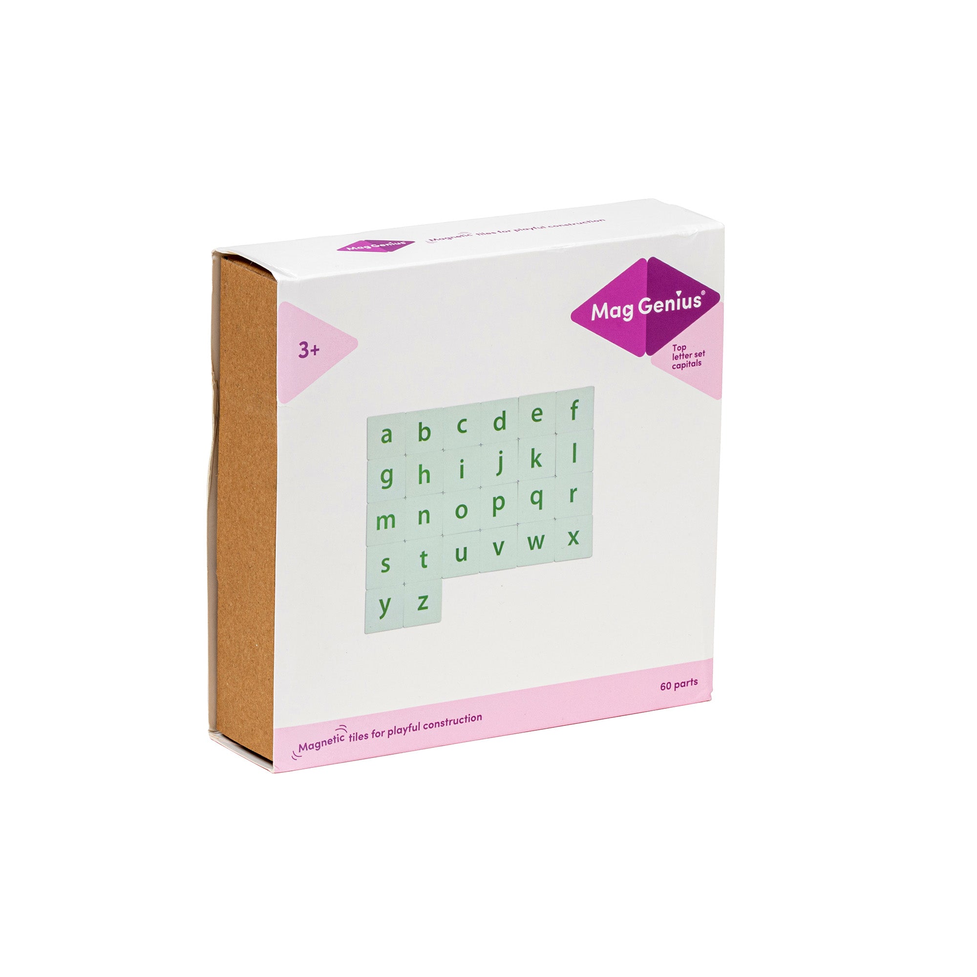MagGenius - Blocs de construction magnétiques lettres minuscules x60