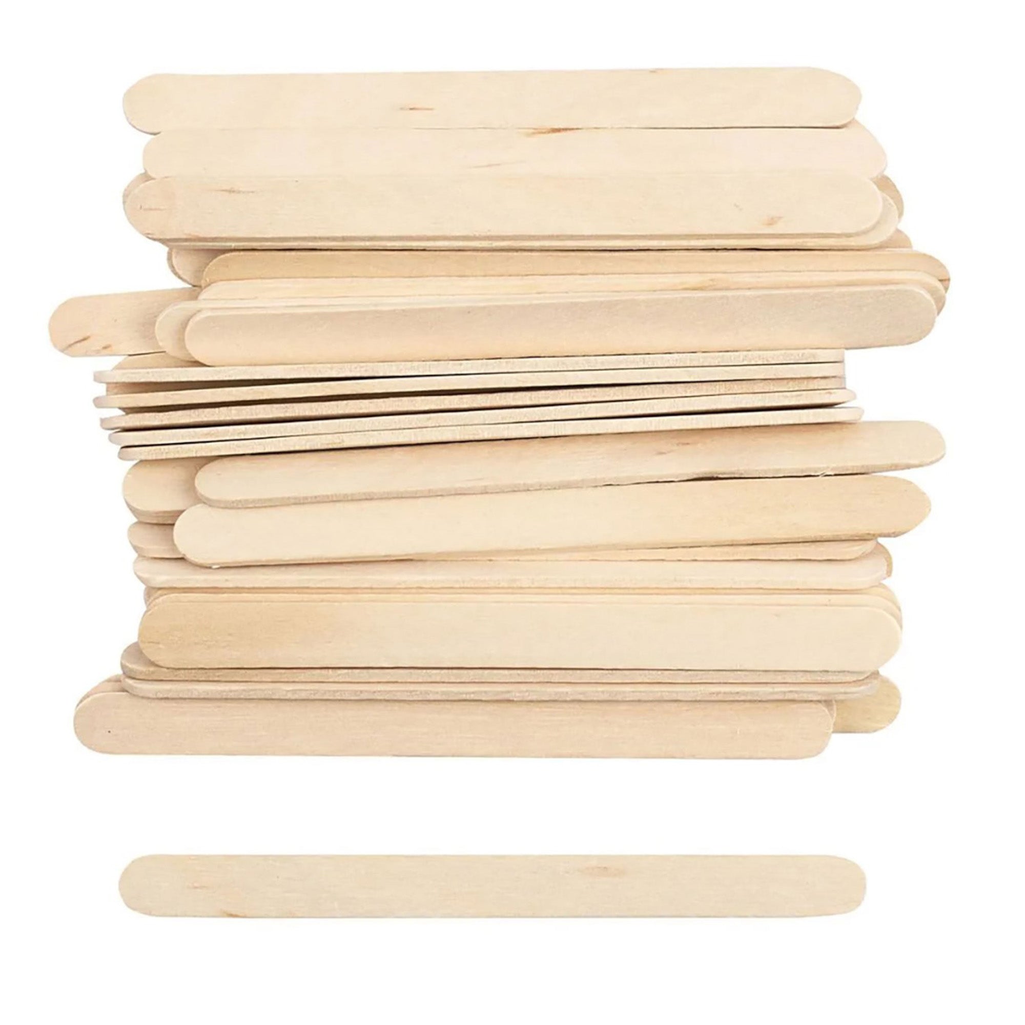 400 Bâtons de glace en bois couleur naturel - 5.5 x 0.6 cm.