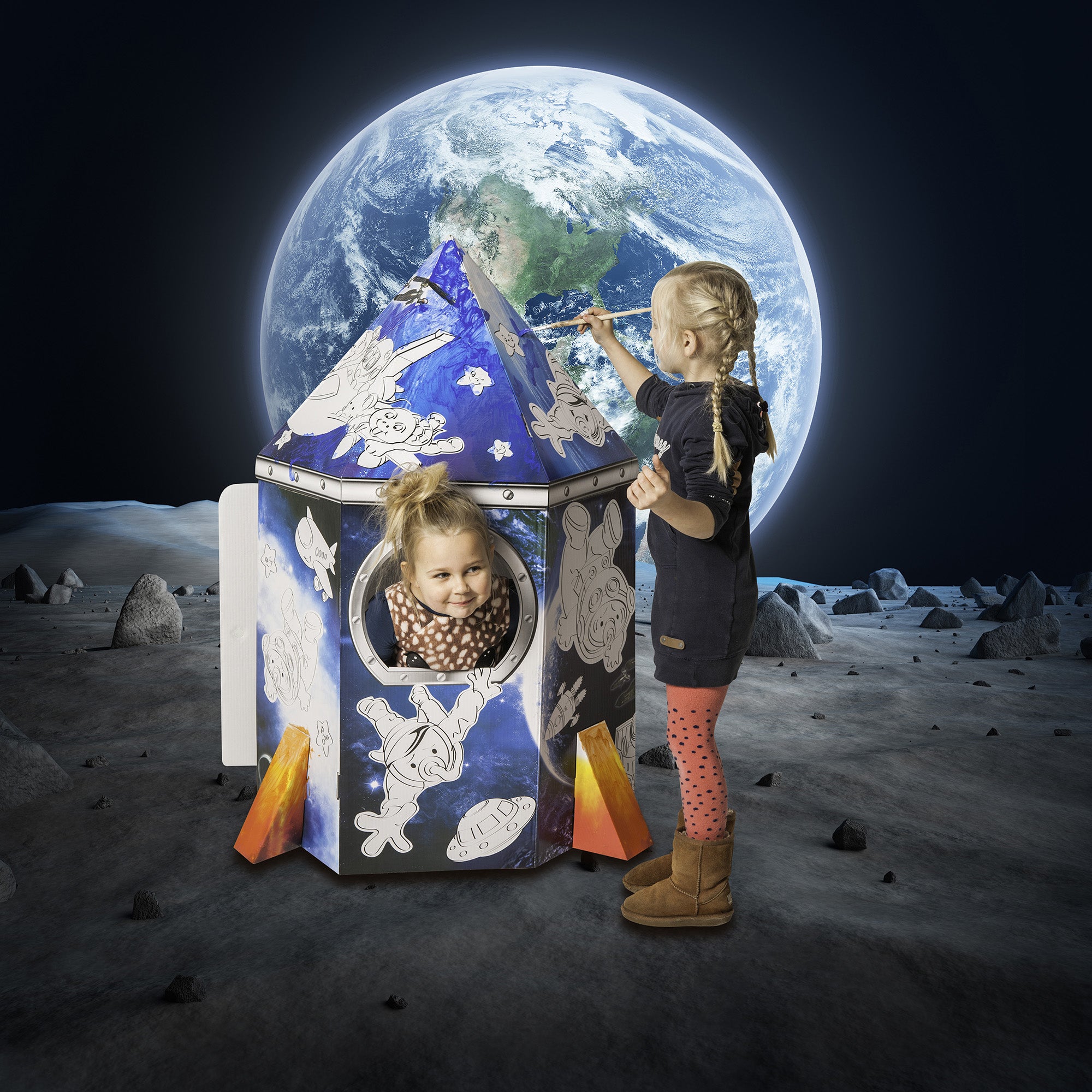 Maison fusée à peindre