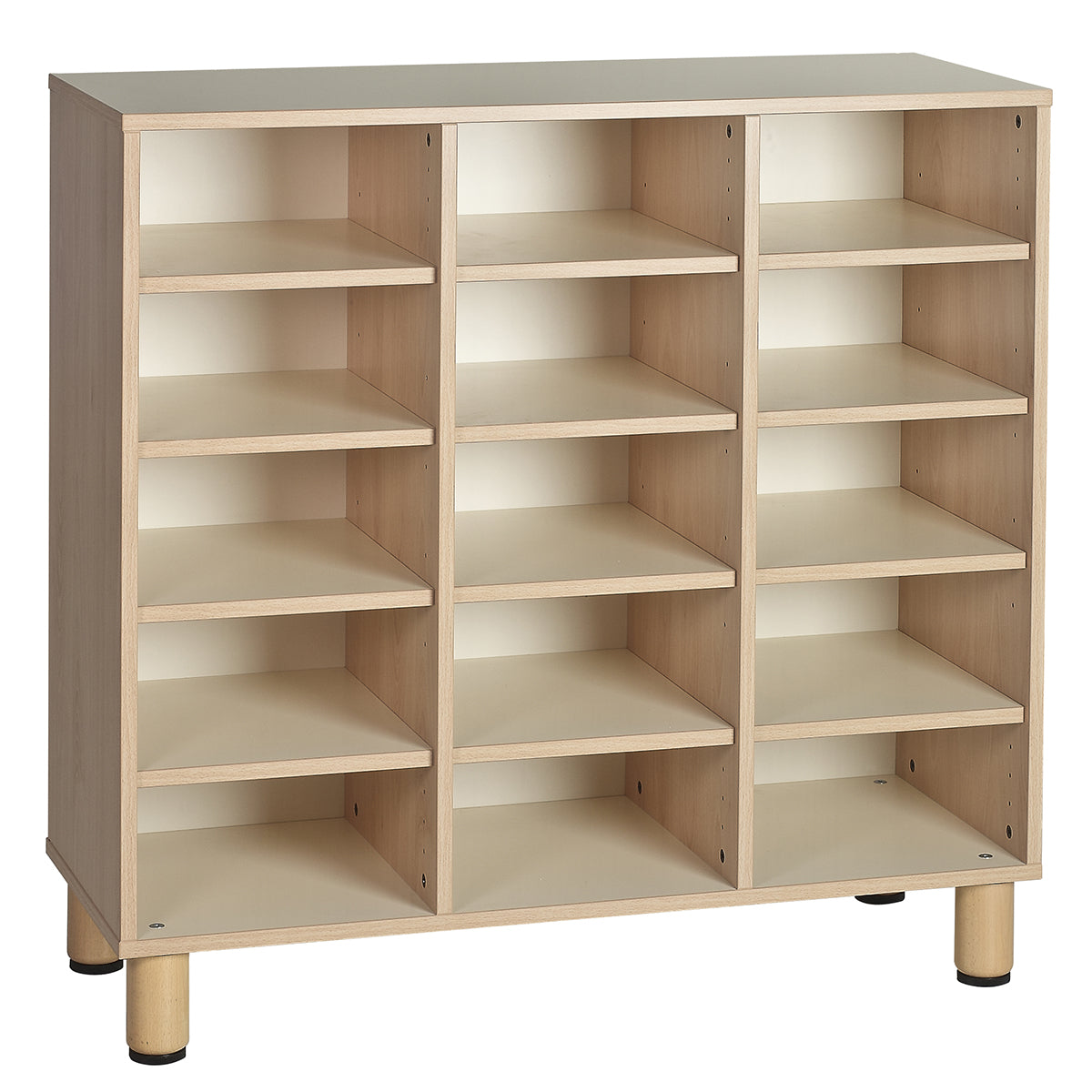 Meuble ouvert à 15 cases 105x41x100h cm