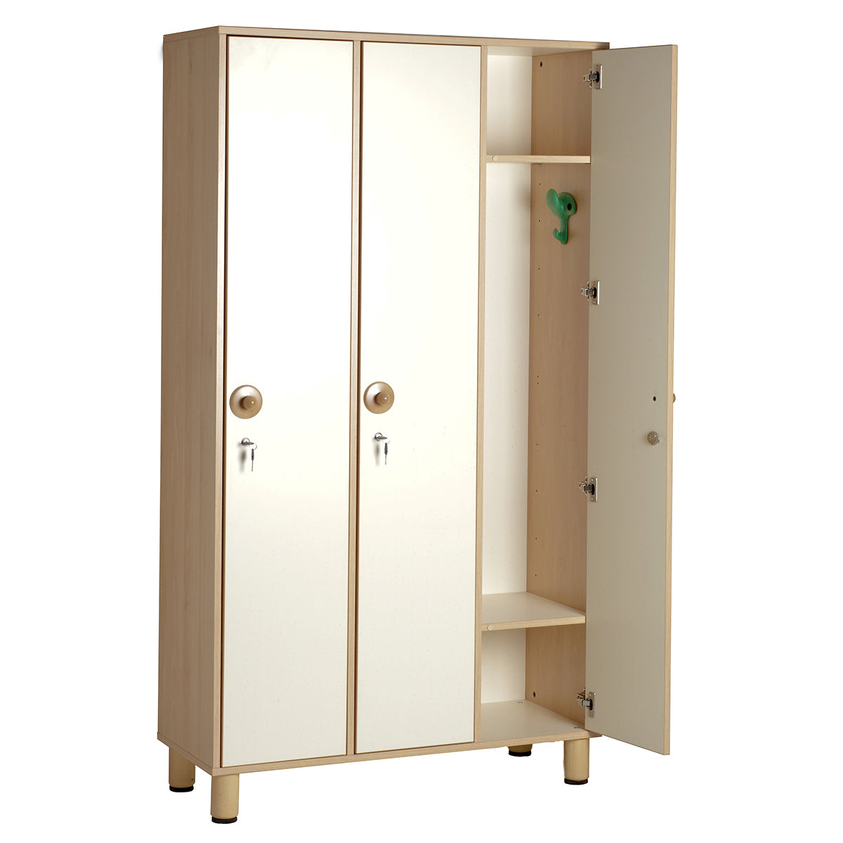 Armoire vestiaire 6 places avec portes 105x41x190h cm